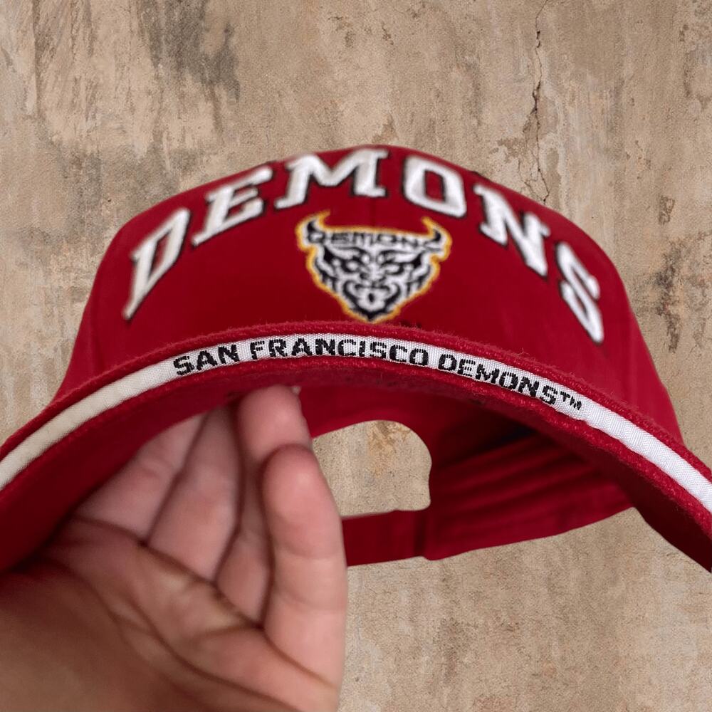 Vintage Y2K San Francisco Demons XFL Hat OSFA Adjustable Strap Embroidered Logo - Picture 7 of 9